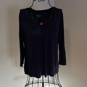 Merona Women's Dark Blue Long Sleeve Top